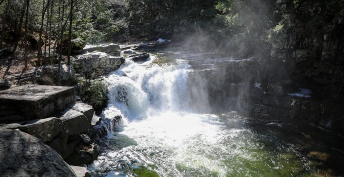 A waterfall in Vermont.
