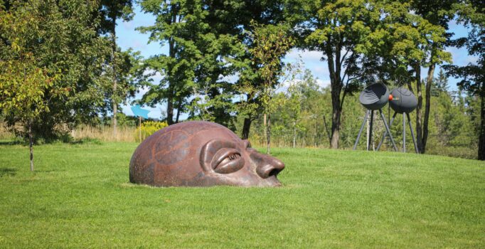 Outdoor Art Sculpture, Highland Center.