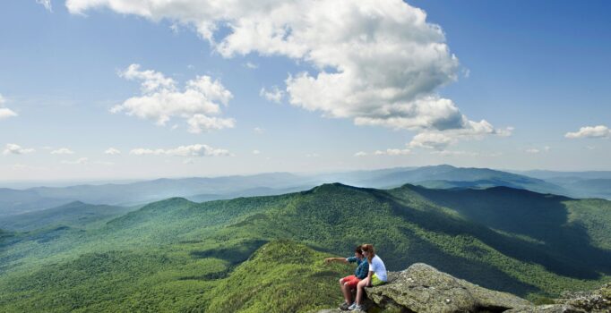 Overlooking Vermont's Green Mountains.