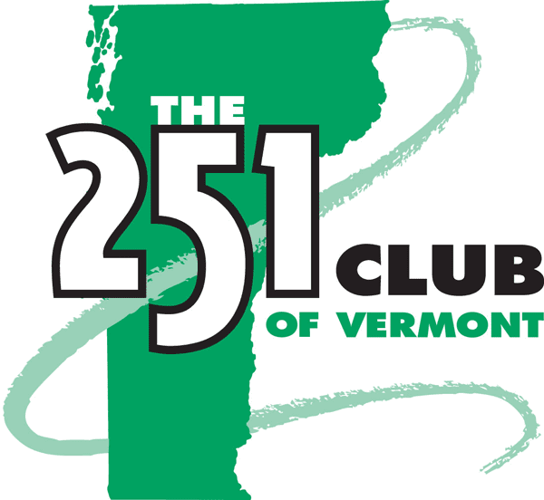 251 Club of Vermont logo featuring a green outline of the state of Vermont.