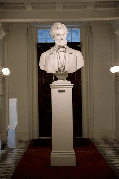 Inside the Vermont State House sits a sculpture of Abraham Lincoln.