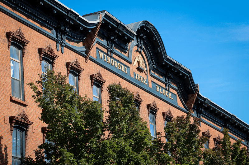 Winooski Block façade, 1867.