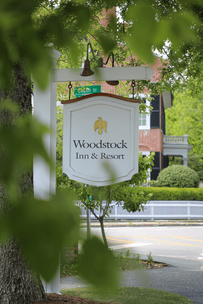 The Woodstock Inn and Resort Signage.