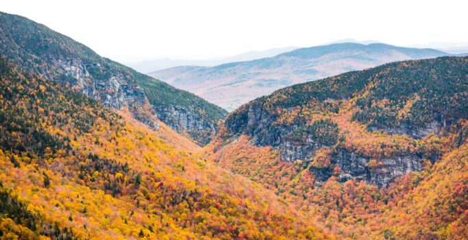 Smugglers Notch during Fall Foliage.
