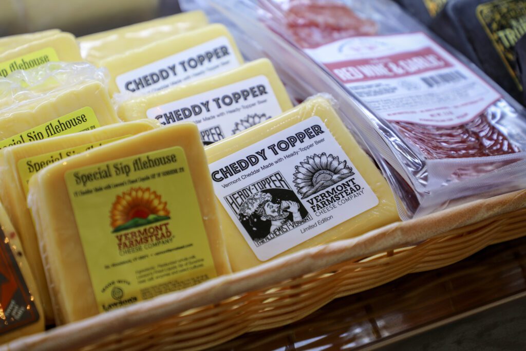 A product shot of Vermont Cheese, Cheddy Topper.