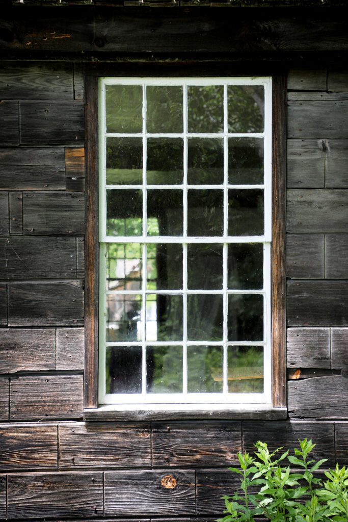 A detail shot of the Eureka School House.