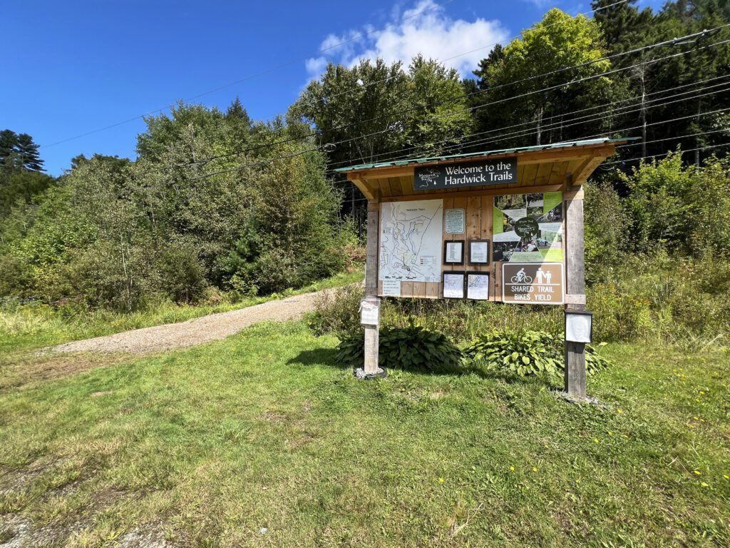 Welcome to the Hardwick Trails, trail signage.