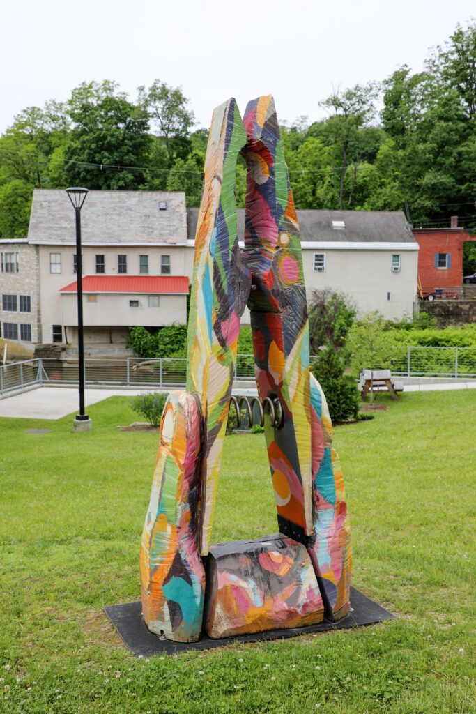 Outdoor art in Springfield, Vermont.