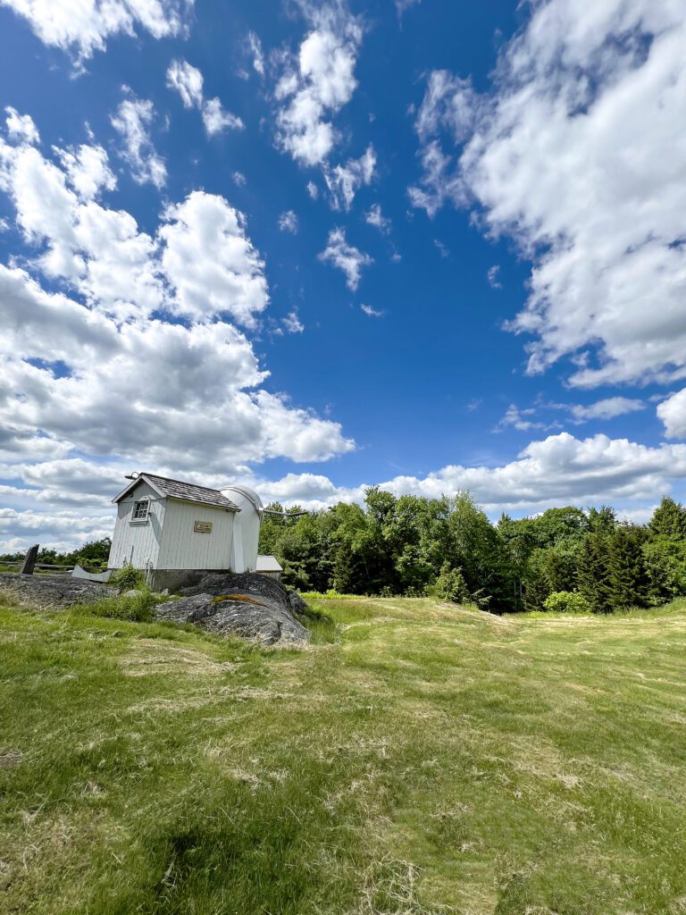 Stellafane Observatory structure on a sunny day.