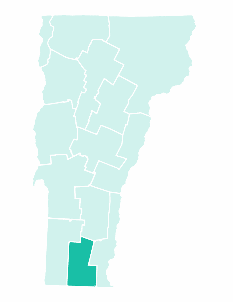 The Deerfield Vermont Map highlight.