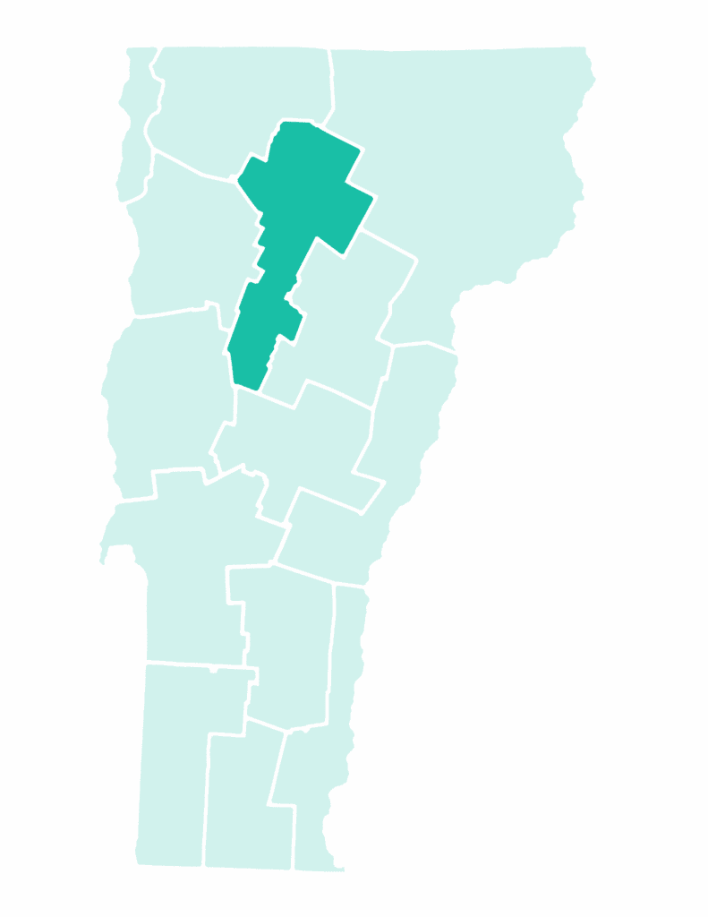 The Upper Green Mountains Map highlight.