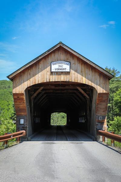 A historic covered bridge in Vermont.