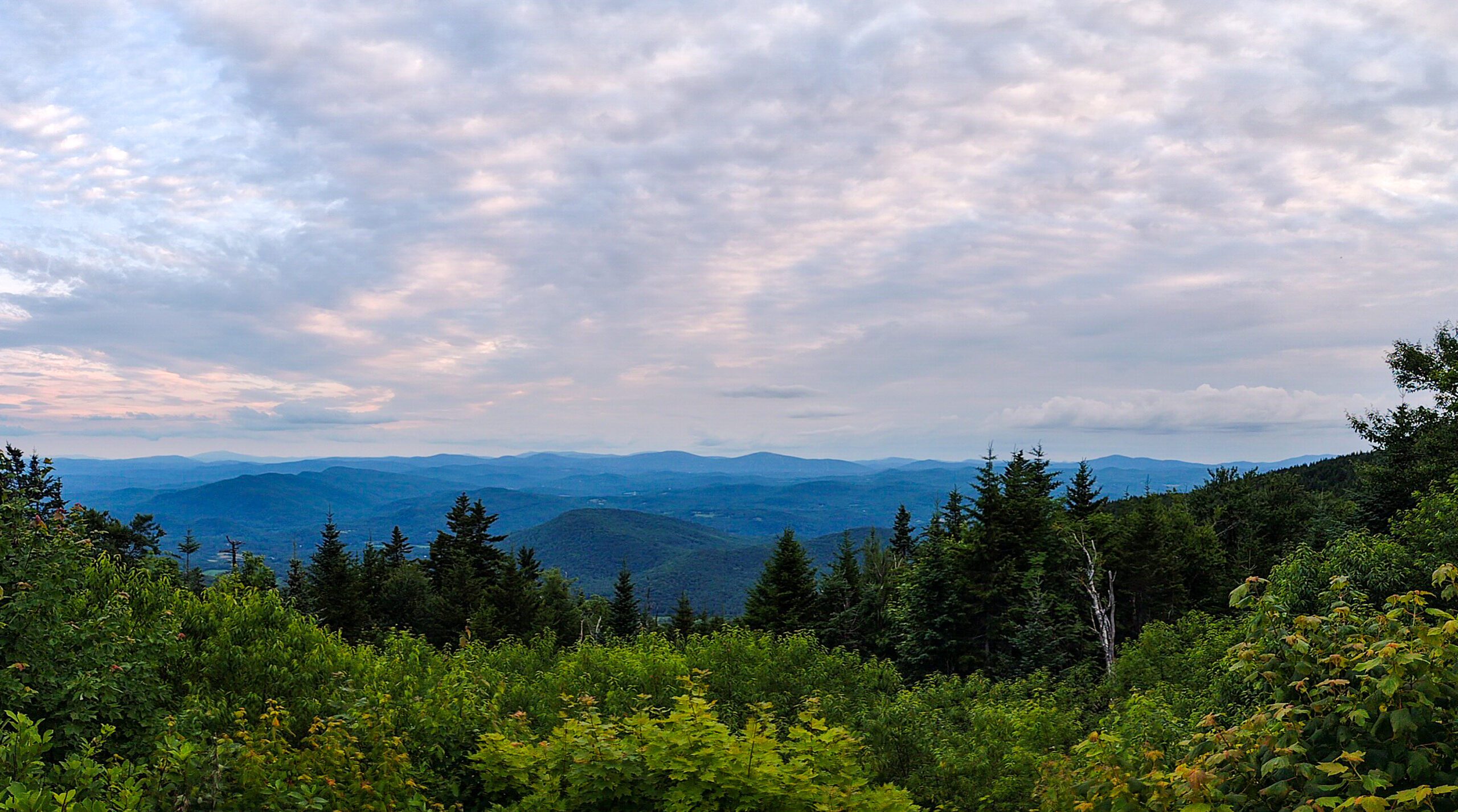 A scenic view of a mountain in Vermont.
