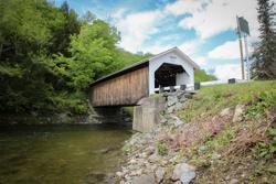 A covered bridge in Vermont.