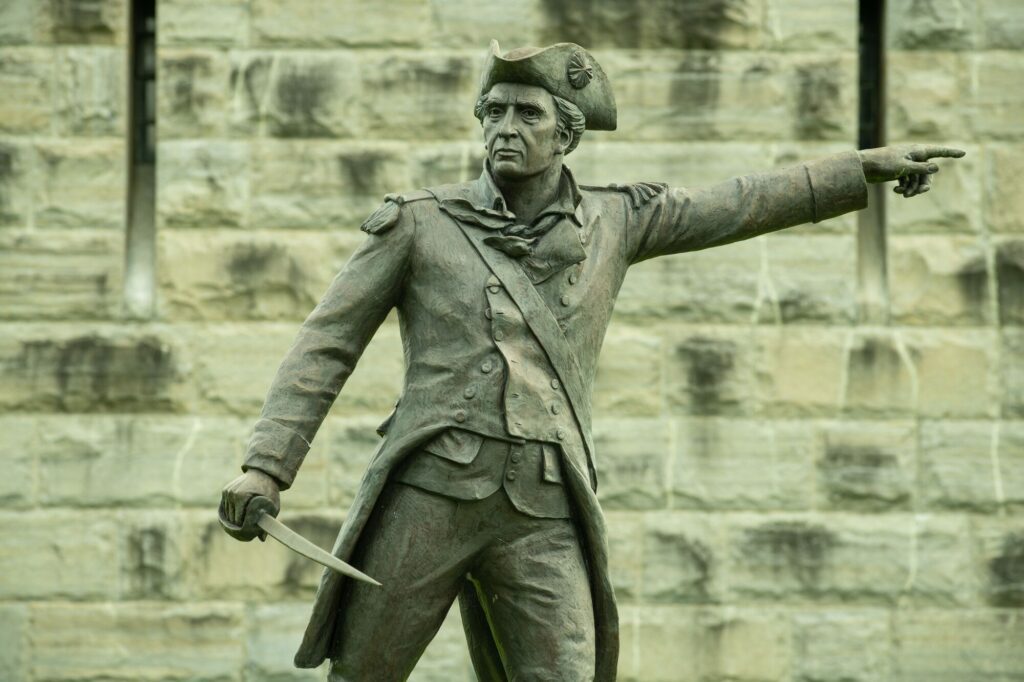 A statue of American Revolution leader Ethan Allen.