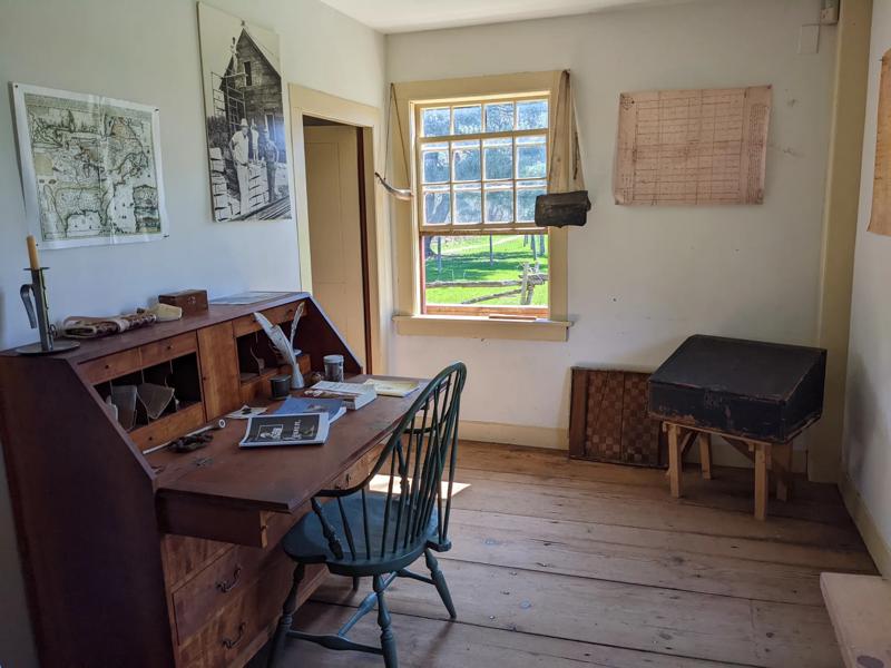 A room inside the Ethan Allen Homestead in Vermotn.